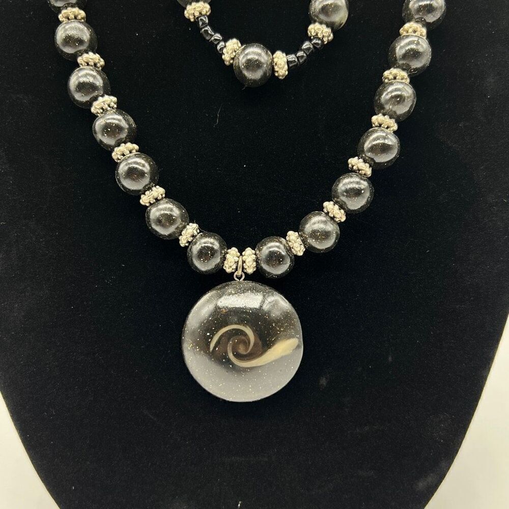 Handmade Polymer Clay Necklace and Bracelet Set - Picture 3 of 8